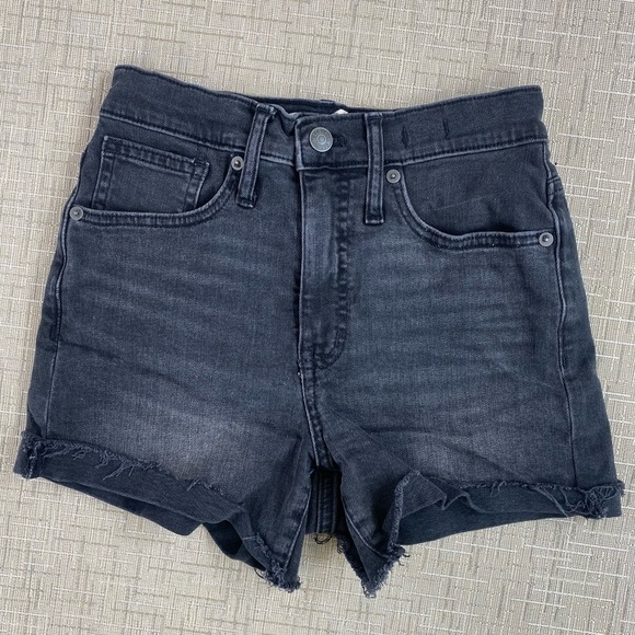 Madewell Women’s Black High-Rise Denim Shorts‎ Sz 24 - Picture 5 of 11